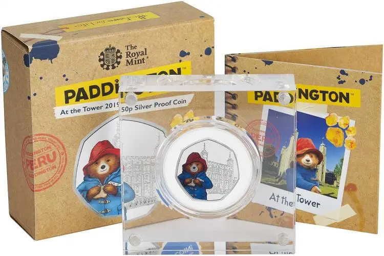 Display Box 2019 Paddington Bear - Tower of London Silver Proof 50p	