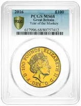 2016 Gold Bullion 1 Ounce Lunar Year of the Monkey Coin - PCGS MS68 obverse