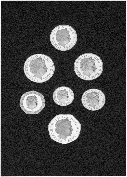 2008 Silver Proof Annual Shield of Arms Coin Sets United Kingdom obverse designs