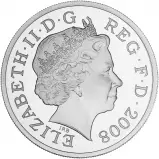 2008 Silver Proof Annual Shield of Arms Coin Sets United Kingdom pound coin obverse