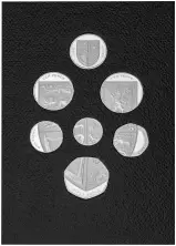 2008 Silver Proof Annual Shield of Arms Coin Sets United Kingdom reverse designs