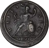 1721 George I Copper Graded Halfpenny
