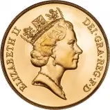 1987 3-Coin Gold Proof Sovereign Set Obverse