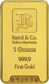 1 oz Gold Bar Baird & Co - Pre-Owned