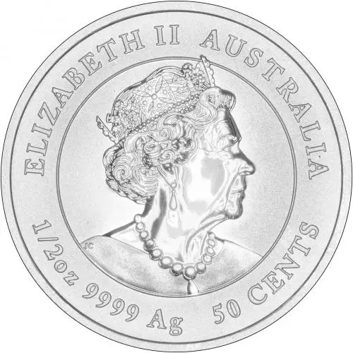 Obverse 2020 Year of the Mouse Perth Mint Lunar 0/5 oz Silver Bullion Coin