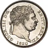 Obverse 1820 George III Graded Silver Shilling