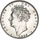 1826 Silver Sixpence George IV Bare Head Portrait William Wyon The Royal Mint 
