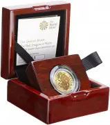 2018 Gold Proof 0.25 Ounce Queen's Beasts Red Dragon of Wales  Coin Single United Kingdom The Royal Mint side view