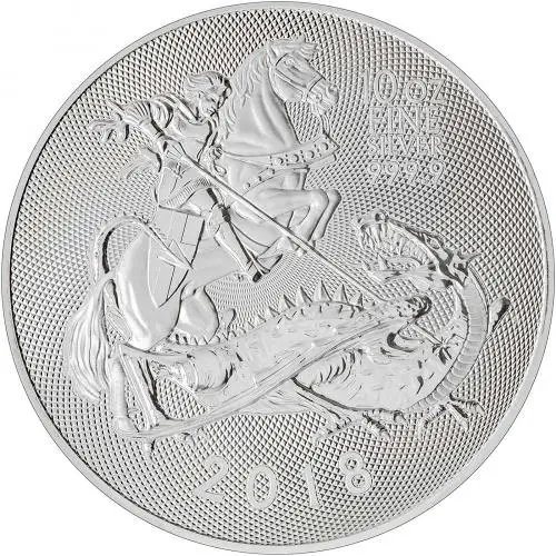 2018 Silver Ungraded 10 Ounce Valiant £10 Coin reverse