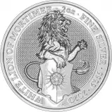 2020 2 oz Silver Queen's Beasts Lion of Mortimer Bullion Coin 