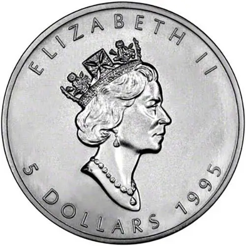 1995 1 oz Silver Coin Maple Bullion 22979