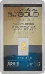 2013 Gold 0.5 Gram Bar Noble Mint - Pre-Owned