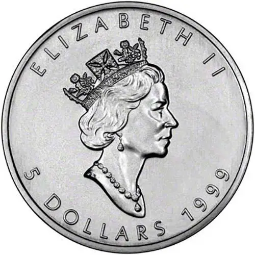 1999 1 oz Silver Coin Maple Bullion 23135