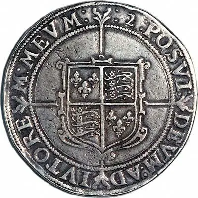 1601 Elizabeth I Silver Crown reverse 