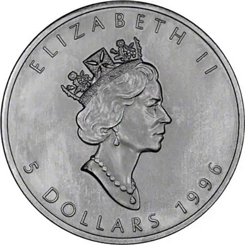 1996 1 oz Silver Coin Maple Bullion 20963