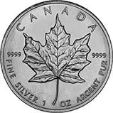 1996 1 oz Silver Coin Maple Bullion