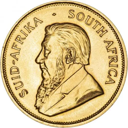 1995 Gold Bullion Ungraded 1 Ounce Krugerrand Coin Single South Africa South African Mint obverse