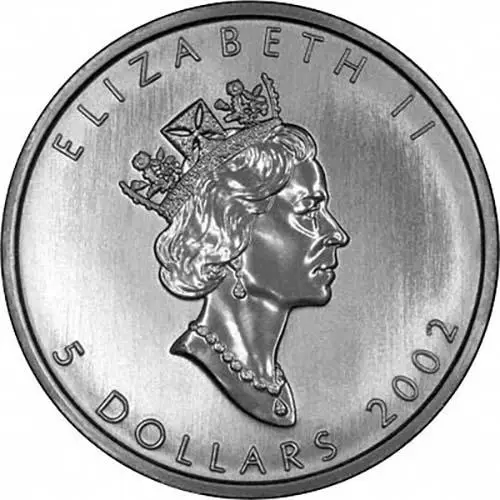 2002 1 oz Silver Coin Maple Bullion 24910
