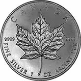 2002 1 oz Silver Coin Maple Bullion
