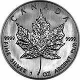 2005 1 oz Silver Coin Maple Bullion