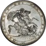 1819 "Overdate" Silver George III Crown  gVF aEF