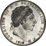 Obverse design of laureate head of George III 1819 Overdate (over 1818)