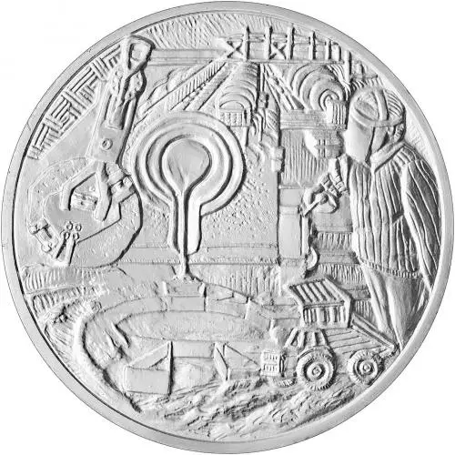 Silver Bullion Ungraded 10 Ounce Cortez Gold Mines Perfect Attendance Rounds Single reverse