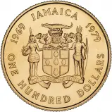 Jamaica 1979 Gold Proof $100 Coin reverse