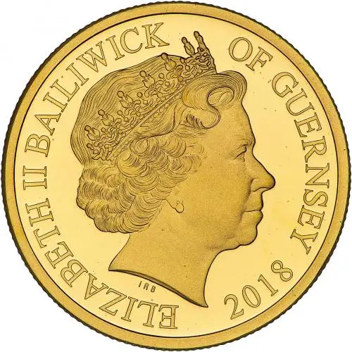 2018 Gold Proof RAF Centenary Badge £1  Coin With Box with Cert Guernsey The Royal Mint obverse