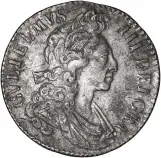 1699 Silver William III Shilling "Flaming Hair" VF