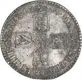 Reverse 1699 "Flaming Hair" Shilling William III