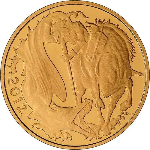 2012 Gold Proof Half Sovereign Coin Reverse