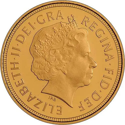 2012 Gold Proof Half Sovereign Coin Obverse