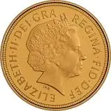 2012 Gold Proof Half Sovereign Coin Obverse