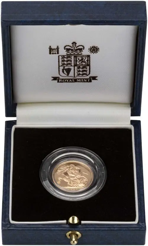 1999 Gold Proof Half Sovereign Last Half Sovereign of 20th Century in box