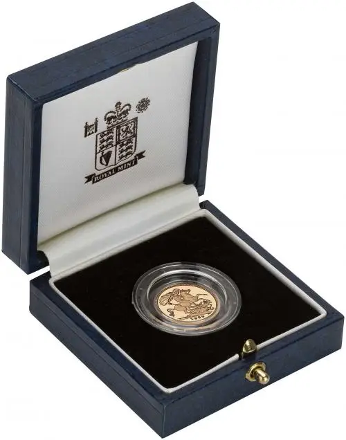 1999 Gold Proof Half Sovereign Last Half Sovereign of 20th Century side view