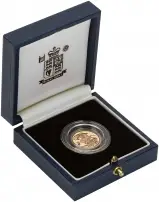 1999 Gold Proof Half Sovereign Last Half Sovereign of 20th Century side view