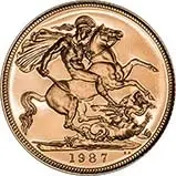 1987 Gold Full Sovereign Elizabeth II Proof 21073