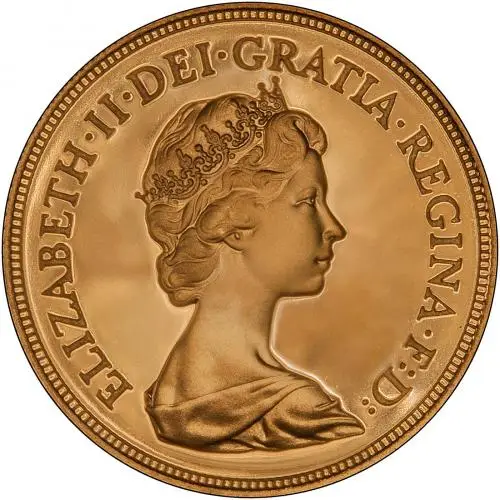 1984 Gold Full Sovereign Elizabeth II Proof obverse