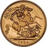 1984 Gold Full Sovereign Elizabeth II Proof