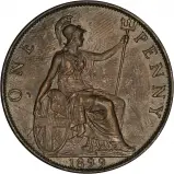 1899 Bronze Graded Victoria Old Head Penny