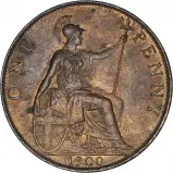 1900 Bronze Graded Victoria Old Head Penny