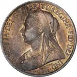 Obverse of 1901 Bronze Graded Victoria Old Head Penny