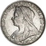 1897 Victoria Old Head Silver Florin Coin Obverse aVF