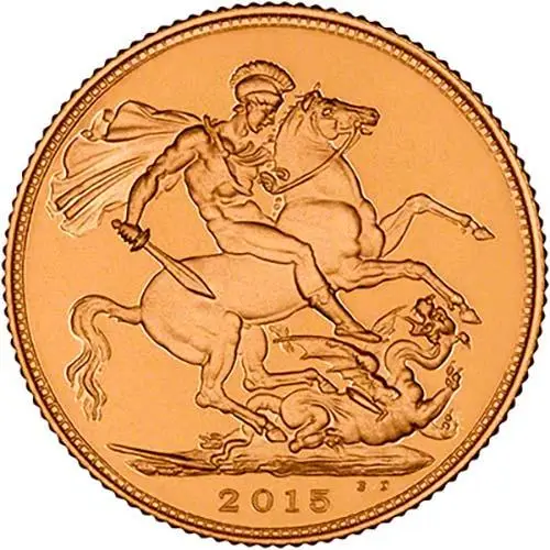 2015 Full Whole Coin Set Sovereign - 5 Coins Gold Proof Fourth Portrait Reverse
