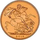 2015 Full Whole Coin Set Sovereign - 5 Coins Gold Proof Fourth Portrait Reverse