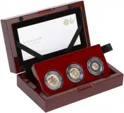 2020 3-Coin Standard Gold Proof Sovereign Set side display
