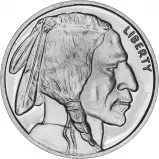 Silver 1 Ounce Buffalo Bullion Rounds United States Native American Liberty Obverse