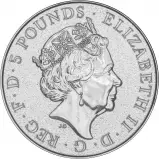 Obverse 2016 2 oz Silver Coin Queen's Beasts Lion of England Bullion