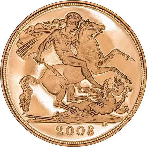 2008 Whole Coin Set Sovereign - 3 Coins Gold Proof Reverse